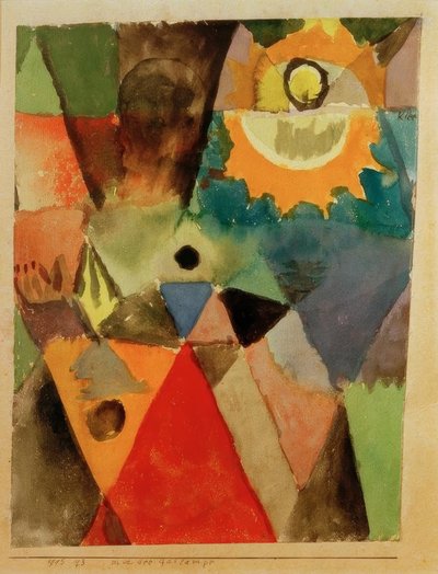 Avec la lampe à gaz (Nature morte avec la lampe à gaz) - Paul Klee